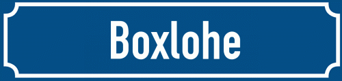 Straßenschild Boxlohe