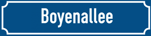 Straßenschild Boyenallee