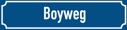 Straßenschild Boyweg