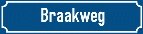 Straßenschild Braakweg