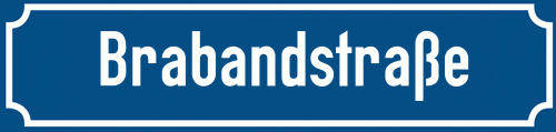 Straßenschild Brabandstraße