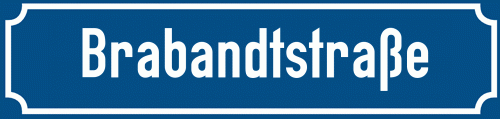 Straßenschild Brabandtstraße zum kostenlosen Download