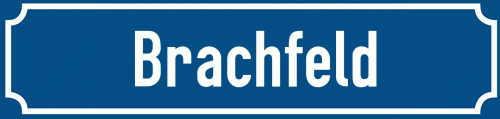 Straßenschild Brachfeld