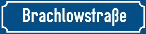 Straßenschild Brachlowstraße zum kostenlosen Download