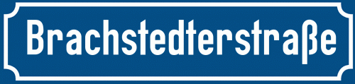 Straßenschild Brachstedterstraße