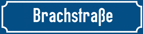 Straßenschild Brachstraße