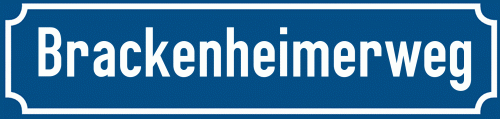 Straßenschild Brackenheimerweg