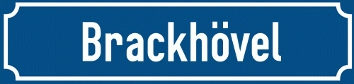 Straßenschild Brackhövel