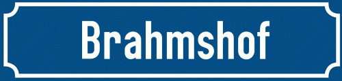 Straßenschild Brahmshof