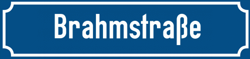 Straßenschild Brahmstraße