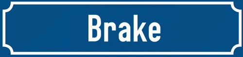 Straßenschild Brake zum kostenlosen Download