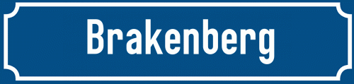 Straßenschild Brakenberg