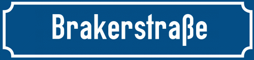 Straßenschild Brakerstraße