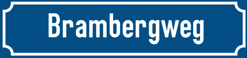 Straßenschild Brambergweg