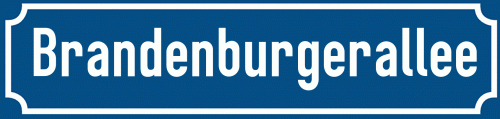 Straßenschild Brandenburgerallee