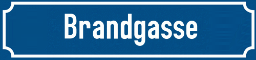 Straßenschild Brandgasse zum kostenlosen Download