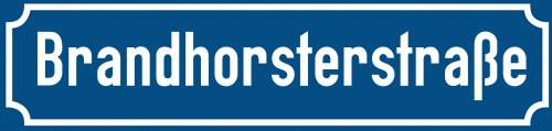 Straßenschild Brandhorsterstraße