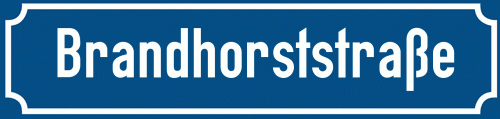 Straßenschild Brandhorststraße