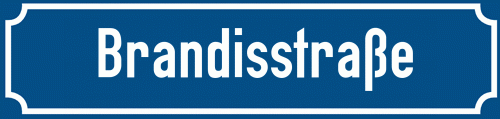 Straßenschild Brandisstraße