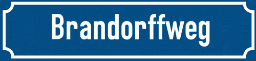 Straßenschild Brandorffweg