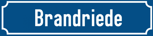 Straßenschild Brandriede