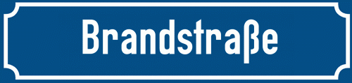 Straßenschild Brandstraße