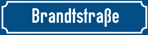 Straßenschild Brandtstraße zum kostenlosen Download