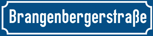 Straßenschild Brangenbergerstraße
