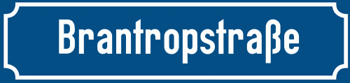 Straßenschild Brantropstraße
