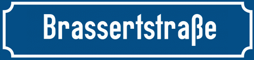 Straßenschild Brassertstraße zum kostenlosen Download