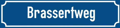 Straßenschild Brassertweg