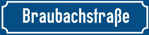 Straßenschild Braubachstraße