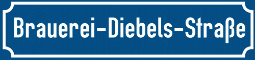 Straßenschild Brauerei-Diebels-Straße