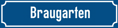 Straßenschild Braugarten