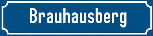Straßenschild Brauhausberg