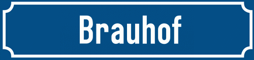 Straßenschild Brauhof
