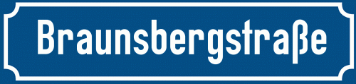 Straßenschild Braunsbergstraße