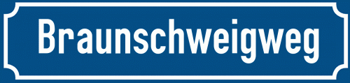 Straßenschild Braunschweigweg zum kostenlosen Download