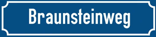 Straßenschild Braunsteinweg