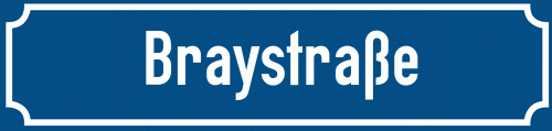 Straßenschild Braystraße