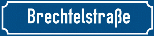 Straßenschild Brechtelstraße zum kostenlosen Download