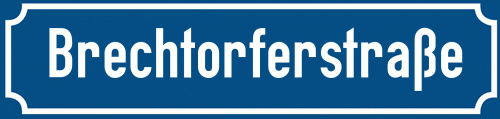 Straßenschild Brechtorferstraße