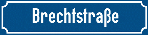 Straßenschild Brechtstraße zum kostenlosen Download