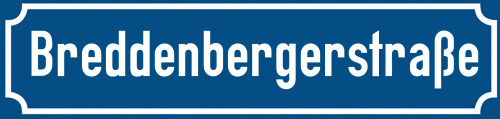 Straßenschild Breddenbergerstraße