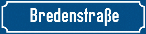 Straßenschild Bredenstraße