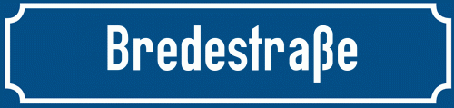 Straßenschild Bredestraße