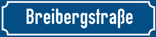 Straßenschild Breibergstraße