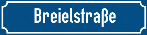 Straßenschild Breielstraße