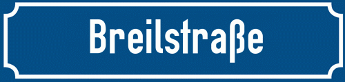 Straßenschild Breilstraße zum kostenlosen Download