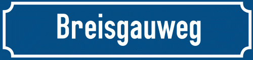 Straßenschild Breisgauweg